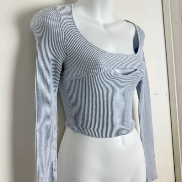 Urban outfitters Women's Ribbed Cutout Top - Light blue - Picture 3 of 5